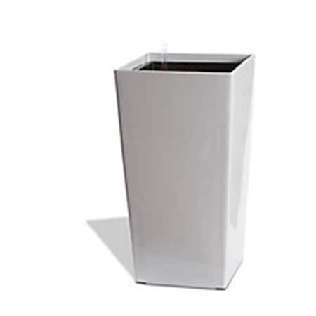 Algreen Algreen 11405 30 in. Self Watering Square Modena Planter; Gloss White 11405